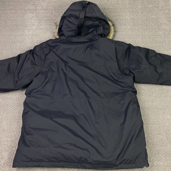 Eddie Bauer Premium Goose Down Parka Jacket Mens XXL Faux Fur Collar Weatheredge - Picture 3 of 13
